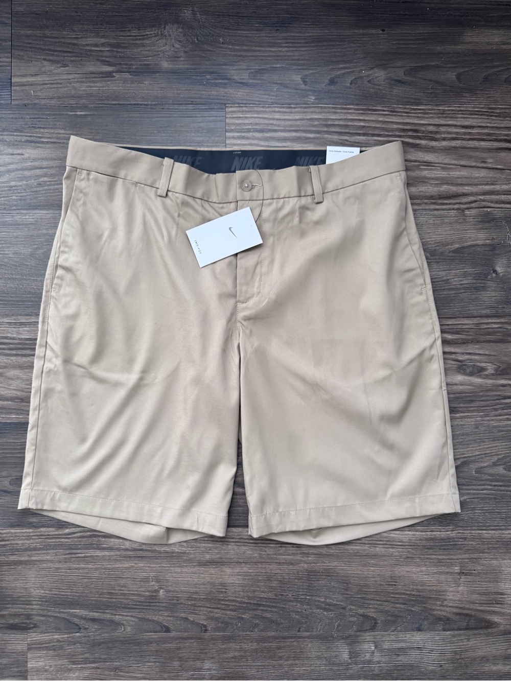 Nike Men's Beige Flat Front Shorts (NWT)